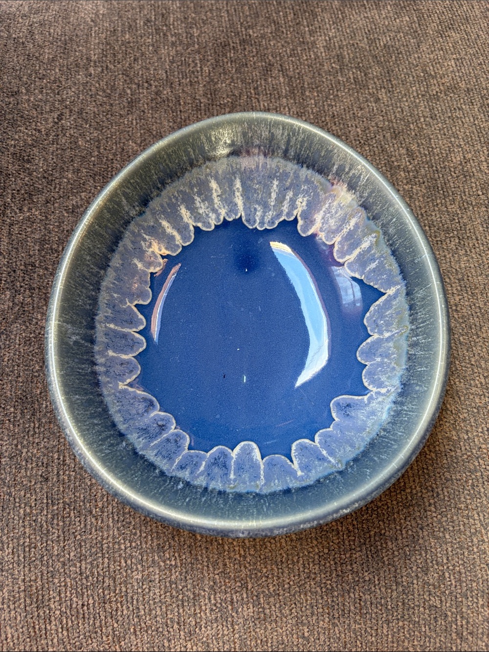Penningtons Deep Blue tear bowl Mount Fuji falls